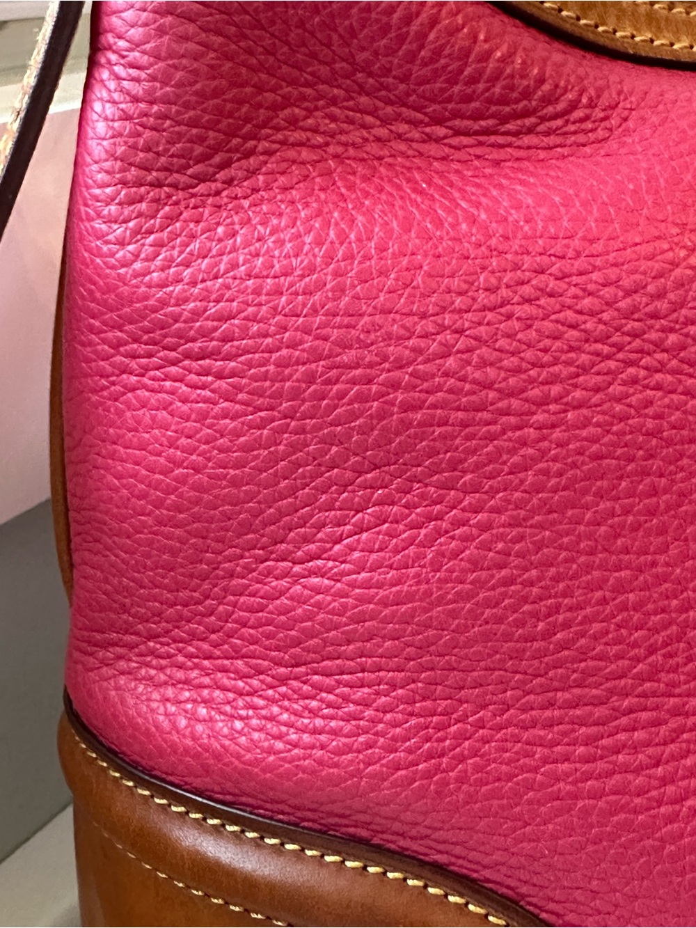 💐 Dooney & Bourke Pink Pebble Grain Leather Hobo Bag - Picture 3 of 16